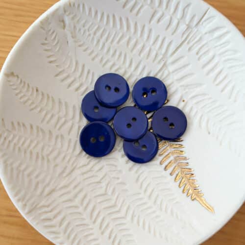 Alternative view of Bouton en nacre plat - Bleu marine