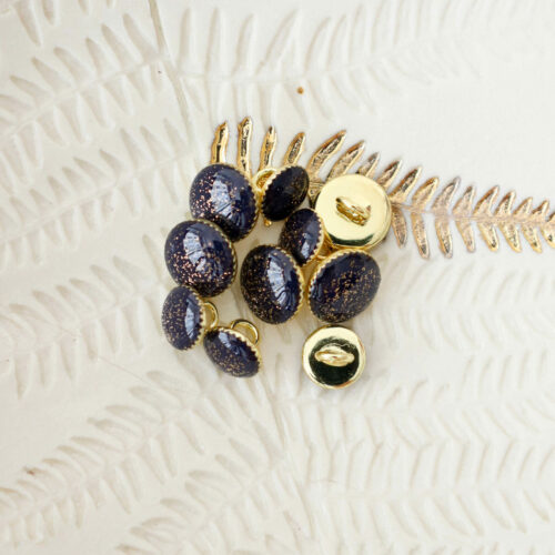 Bouton de bottine pailletté or - Encre