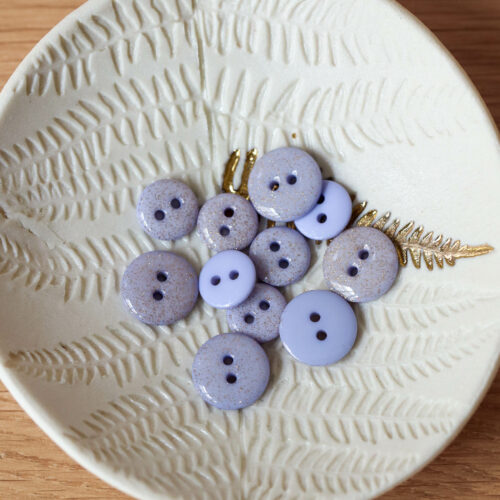 Bouton glitter deux trous - Nuage