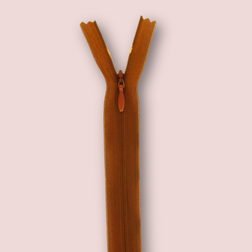Fermeture éclair invisible - 40 cm - Marron