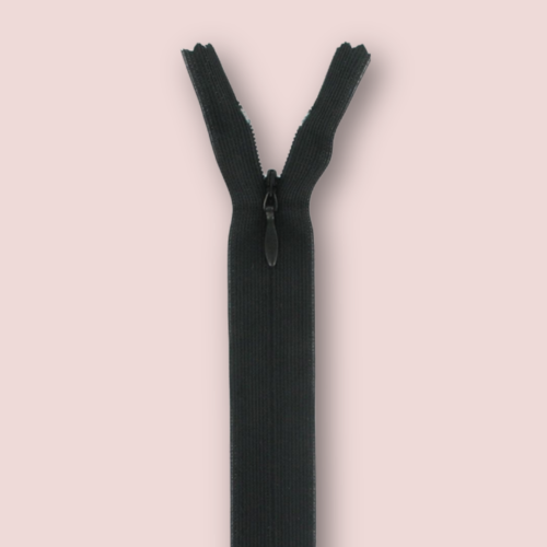 Fermeture éclair invisible - 22 cm - Noir