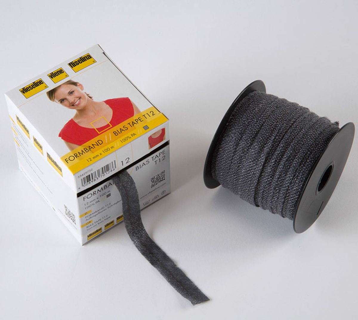 Stabilmanche Vlieseline 12mm - Noir