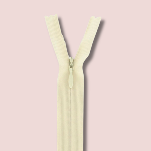 Fermeture éclair invisible - 40 cm - Écru