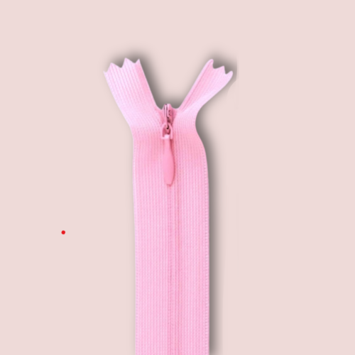 Fermeture éclair invisible - 40 cm - Rose