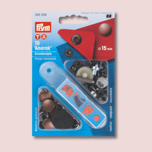 Boite de 10 pressions Cuivre - 15 mm