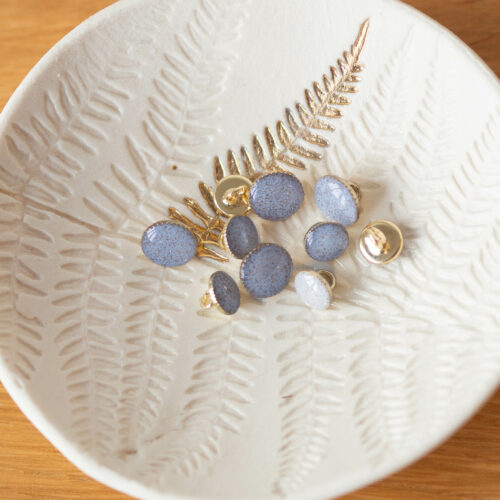 Alternative view of Bouton de bottine pailletté or - Nuage