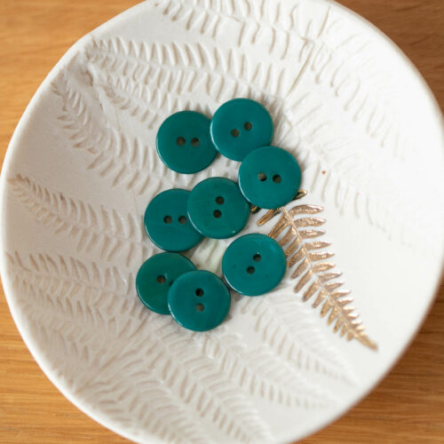 Alternative view of Bouton en nacre plat - Émeraude