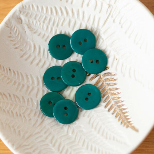 Bouton en nacre plat - Émeraude