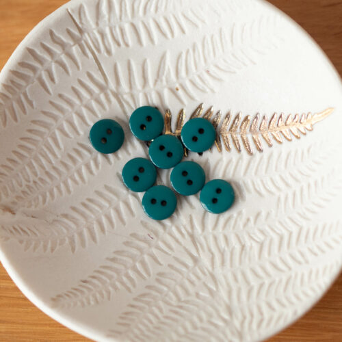 Alternative view of Bouton plat brillant - Émeraude