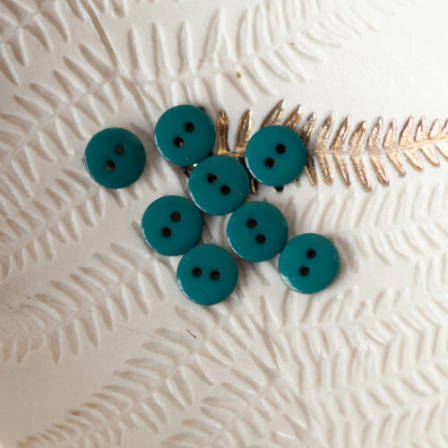 Bouton plat brillant - Émeraude