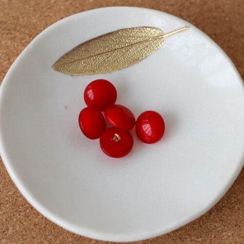 Moonlight button – Red Poppy