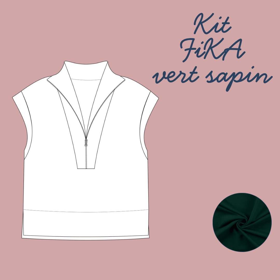 Kit Couture - Sweat Fika - Vert Sapin